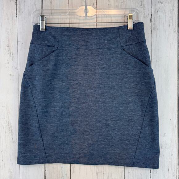 Title Nine Heather Blue Tencel-Blend Tennis Skirt Pickleball Golf Size Small - Picture 1 of 13